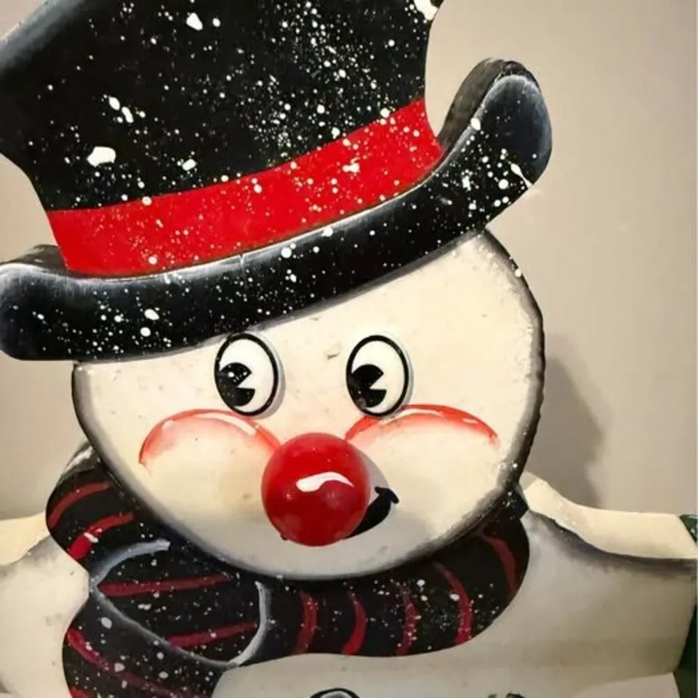 Wooden Snowman Towel Holder